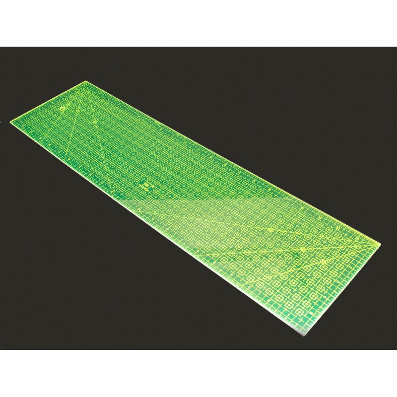 Patchworkové pravítko - 6x22 palcov - fluo