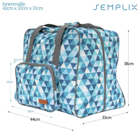 Overlocková taška Semplix Diamond Design (modrá / petrolejová)