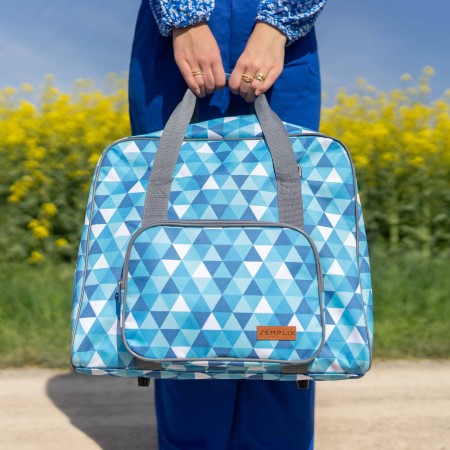 Overlocková taška Semplix Diamond Design (modrá / petrolejová)