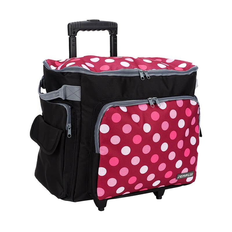 Mobilná taška na šijací stroj Polka dot pink