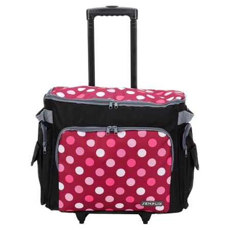 Mobilná taška na šijací stroj Polka dot pink