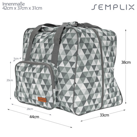 Taška na overlock Diamond Design šedá