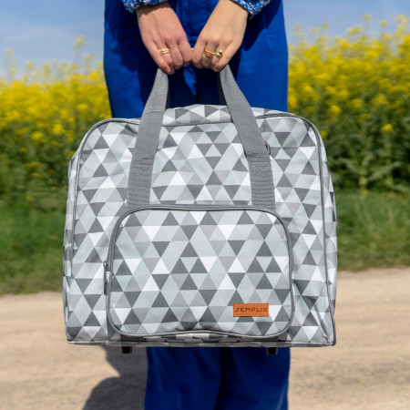Taška na overlock Diamond Design šedá