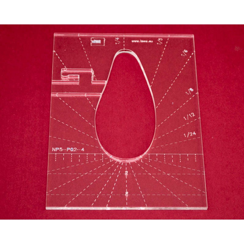 Quiltovací pravítko tvar pero 4 inch  NP5-P02-4 (5 mm)