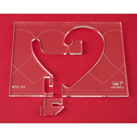 Quiltovací pravítko bordura srdce NP5-S4 (5 mm)