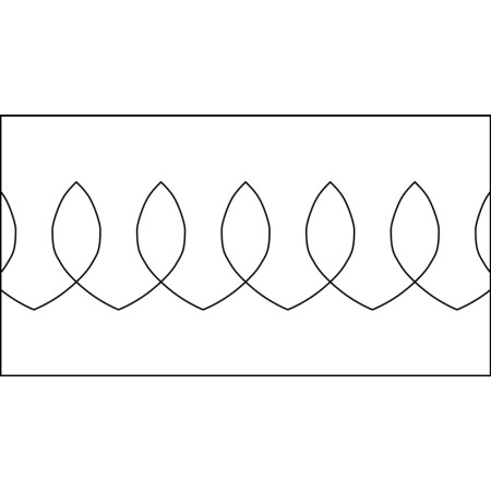 Quiltovací pravítko bordura smyčky NP5-U72 (5 mm)