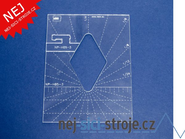 Quiltovací pravítko tvar diamant 3 inch NP-H05-3
