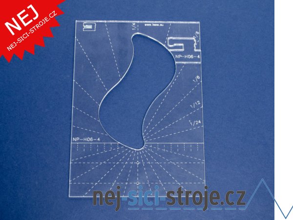 Quiltovací pravítko tvar esíčko 3 inch NP-H06-4