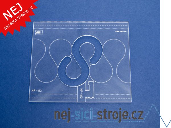 Quiltovací pravítko tvar bordura osmičky 3 inch NP-M2