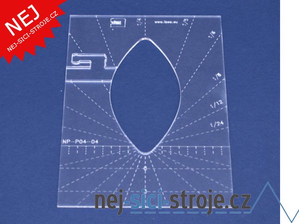 Quiltovací pravítko tvar list 4 inch NP-P06-4