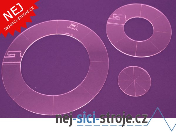 Quiltovací pravítka kruhy 3 ks NP5-K2 (5 mm)