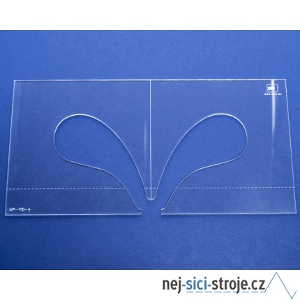 Quiltovací pravítko tvar pírka 3 inch NP-FE-4