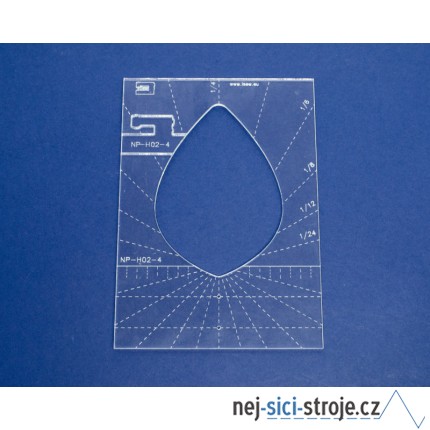 Quiltovací pravítko tvar slza 3 inch NP-H02-4