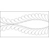 Quiltovací pravítko tvar pírka 3 inch NP-FE-35