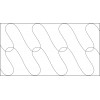 Quiltovací pravítko tvar bordura vlnovky 3 inch NP5-M1