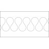 Quiltovací pravítko tvar bordura osmičky 3 inch NP-M2